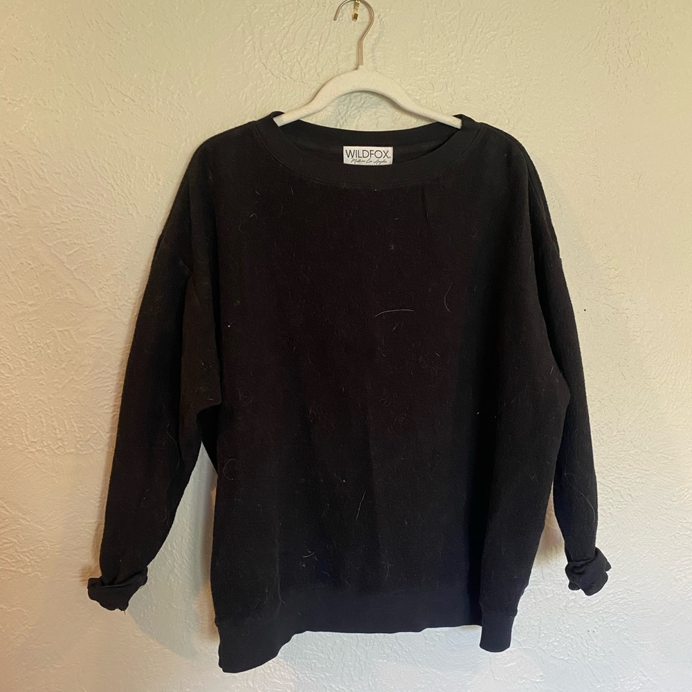 Wildfox Black Crewneck Sweater